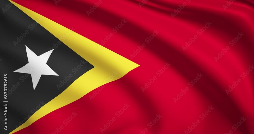 flag of East Timor. East Timor flag background. 4k 60FPS flag of East Timor. East Timor flag background. 4k 60FPS