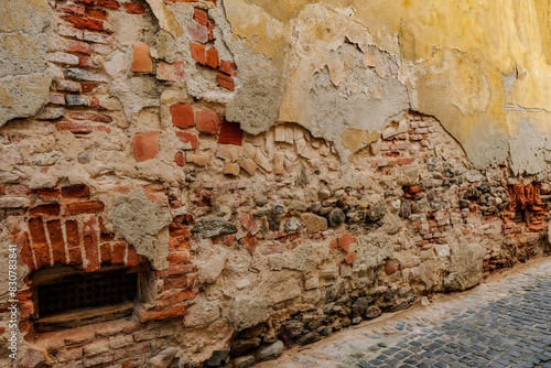 old damaged red brick wall © Roberto Sorin