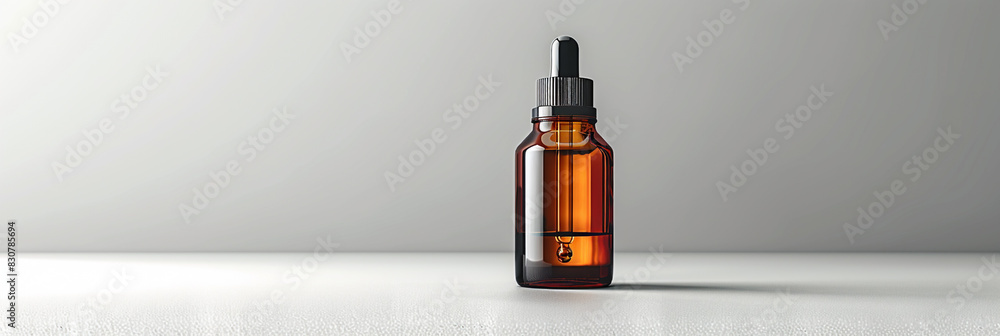 Bottle With Dropper on Table Bottle With Dropper on Table