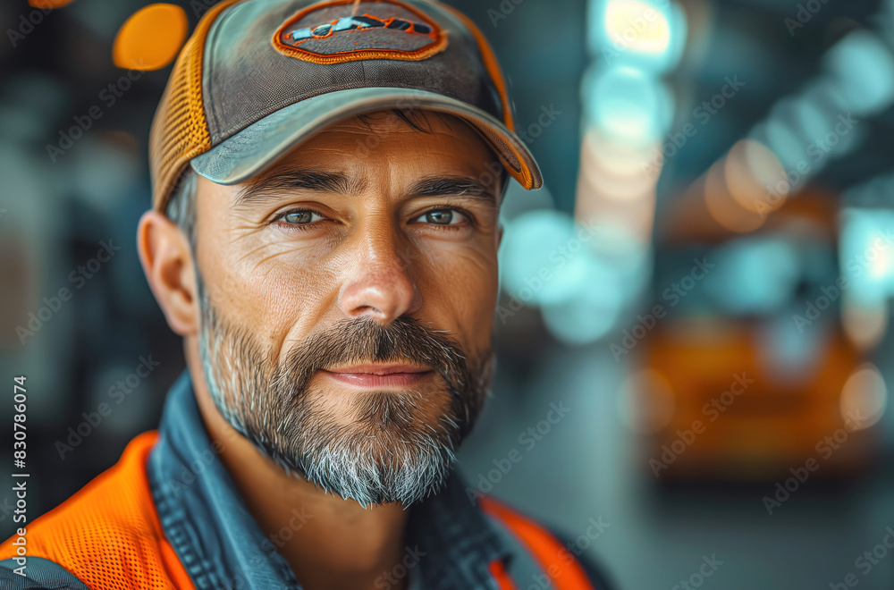 Aircraft maintenance worker at the airport Aircraft maintenance worker at the airport
