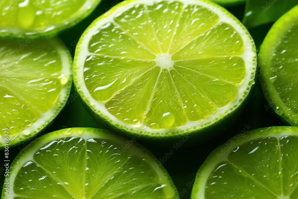 Lime Slices Arranged in a Pattern, realistic photo, stock photo Lime Slices Arranged in a Pattern, realistic photo, stock photo