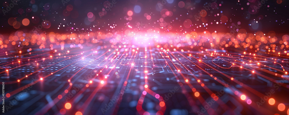 Quantum computing background with free space for text Quantum computing background with free space for text