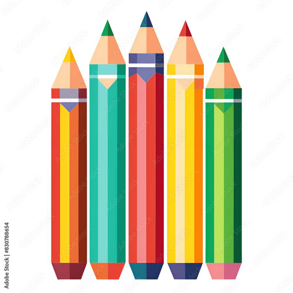 color pencils isolated on white background color pencils isolated on white background