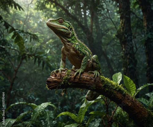Lizard on the tree forest © prodesignz22