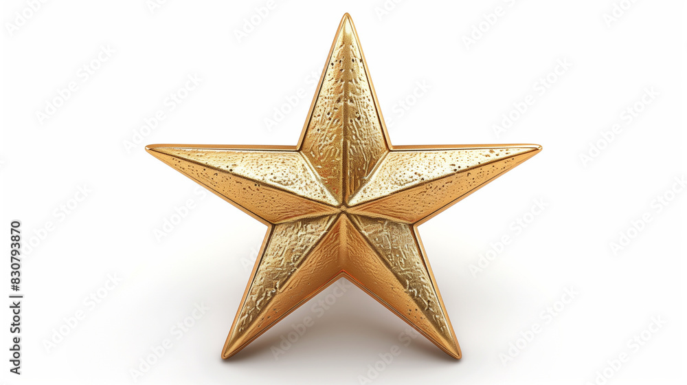 Modern golden star isolated on white background Modern golden star isolated on white background