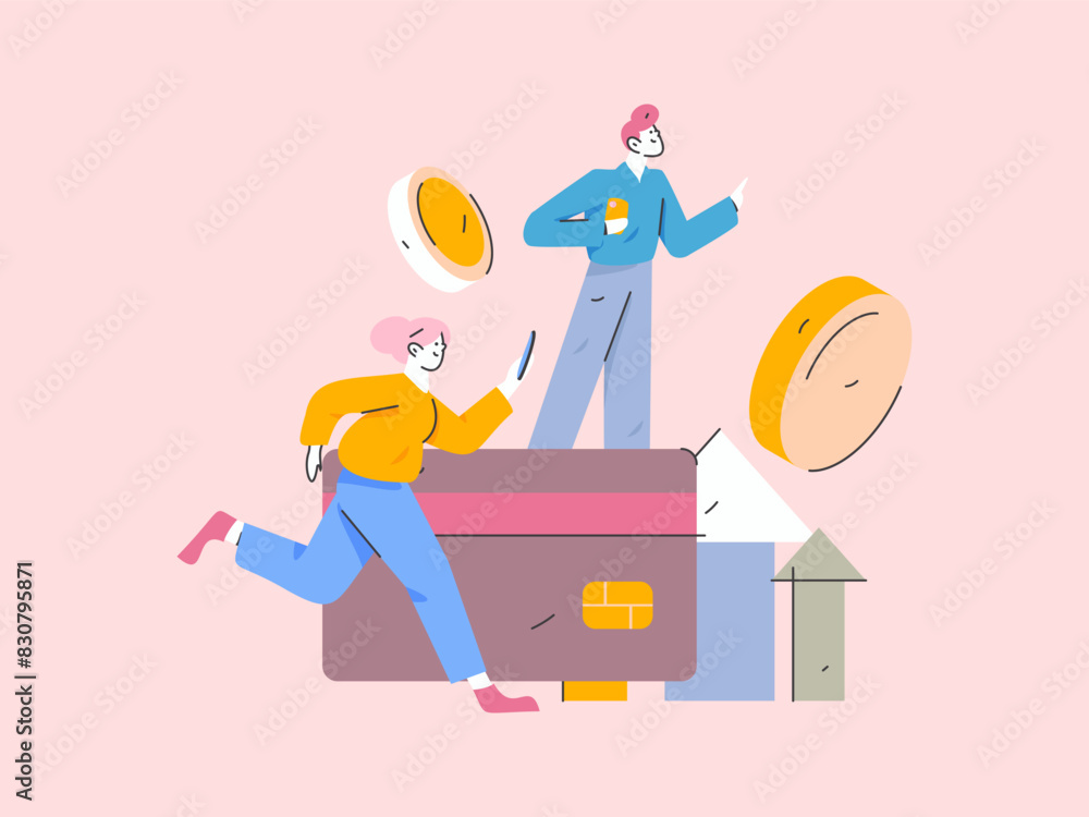Marketing planning business characters flat vector concept operation hand drawn illustration
Marketing planning business characters flat vector concept operation hand drawn illustration