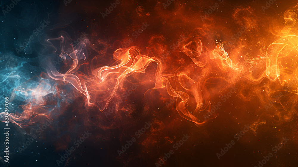 Texture of fire on black background. Abstract fire flame background. Large burning  fire ire blaze flames on black background, Generative  AI