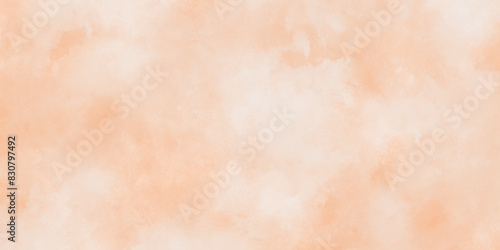 Old paper texture with stains and scratches, Hand painted abstract cloud texture, Paint leaks and ombre effects orange watercolor texture, Pink and orange light background with grunge effect.