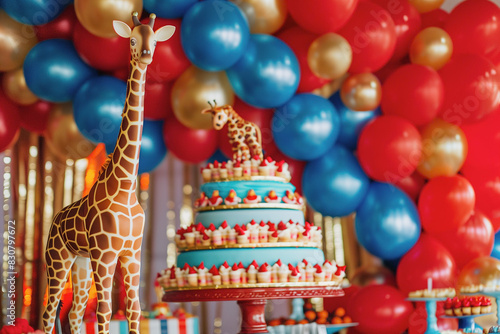 Colorful Birthday Party Decoration with Balloons