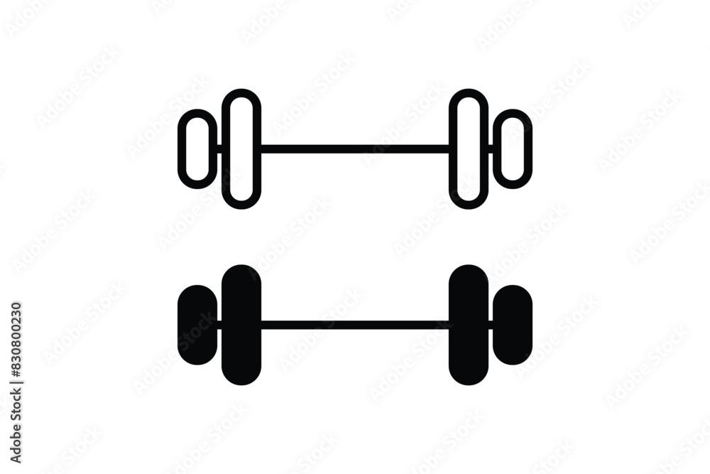 barbell icon vector illustration template on white backround barbell icon vector illustration template on white backround