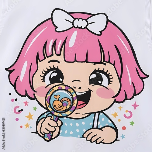 child with a lollipop cute
