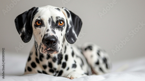 Dalmatian Dog Laying on Bed © Sameera Sandaruwan