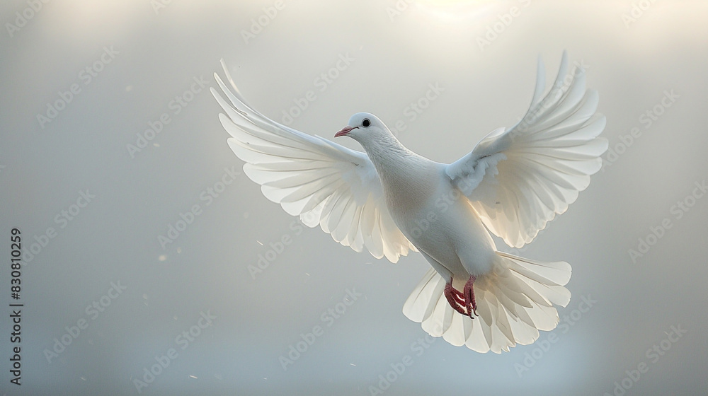 White Bird Soaring With Wings Spread White Bird Soaring With Wings Spread