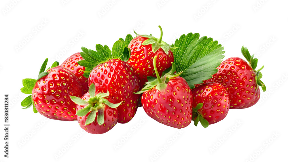 Fresh strawberry isolated on a transparent background, PNG, Ai Fresh strawberry isolated on a transparent background, PNG, Ai