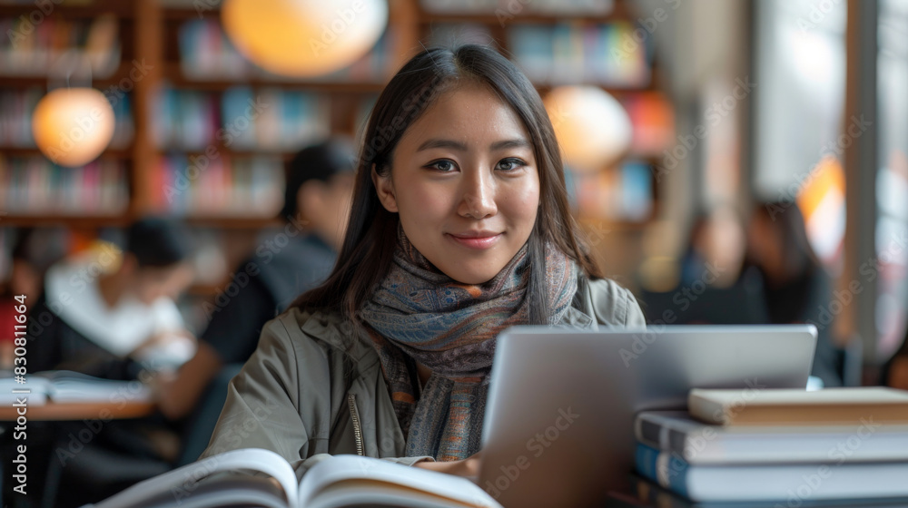 student in library student in library