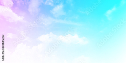 Cloud and sky with a pastel colored background. Pastel of sky and soft cloud abstract background