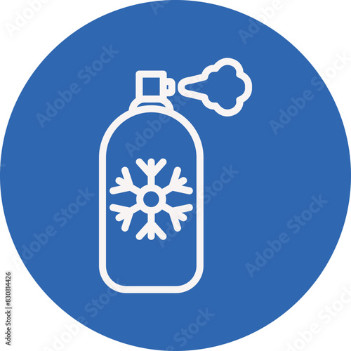 Spray line circle icon