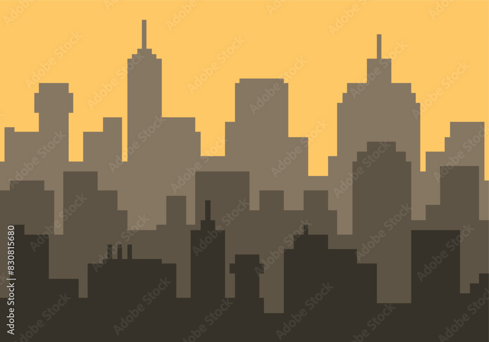 Naklejka premium Pichel art hame background vith chiti silguette. Vector illustration.