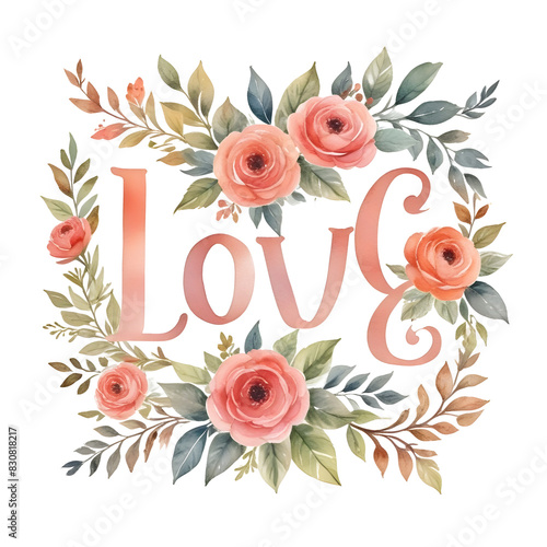 PNG bouquet of roses and love 