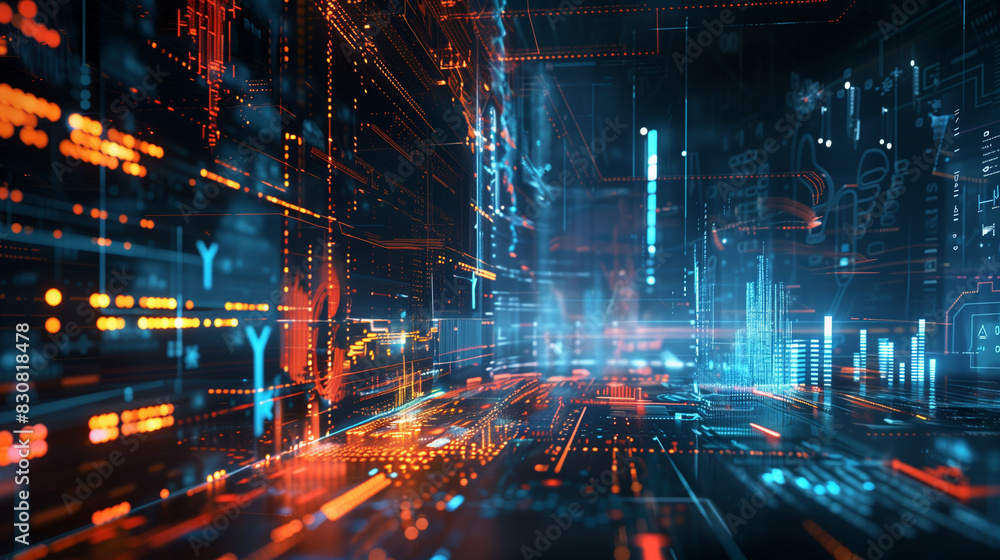 Naklejka premium Unlocking Business Insights: The Power of AI-driven Analytics