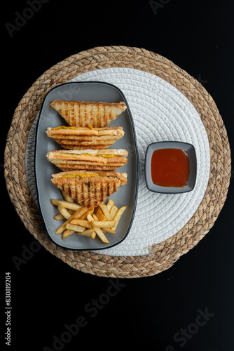 Indian street food on plate photo