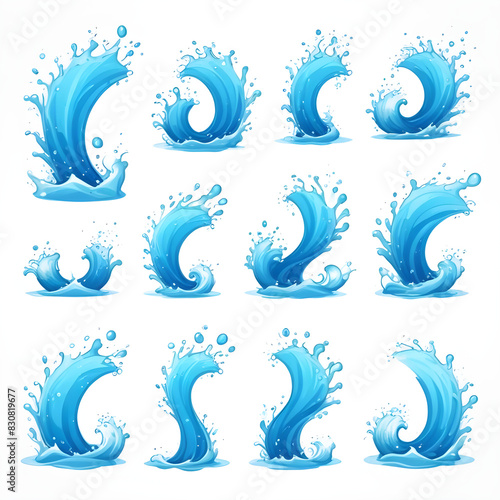 PNG set of water drops