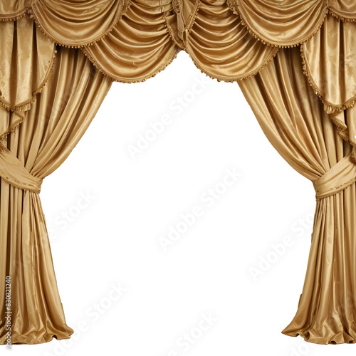 Golden curtain with a background