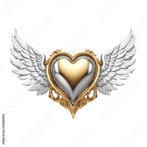 PNG heart with wings