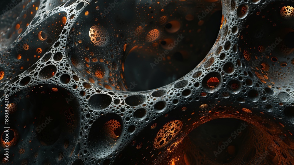 Naklejka premium Close Up of Water Bubbles on Surface