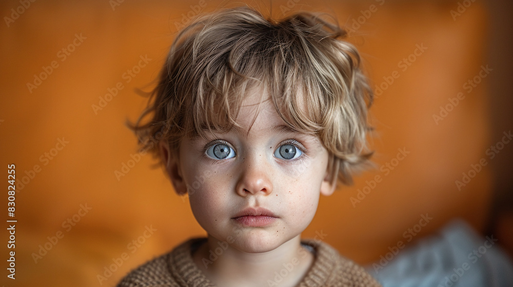 Professional studio photo portrait of a cute little boy, lovely kid with naive face, a child with a emotional expression, widescreen 16:9 Professional studio photo portrait of a cute little boy, lovely kid with naive face, a child with a emotional expression, widescreen 16:9