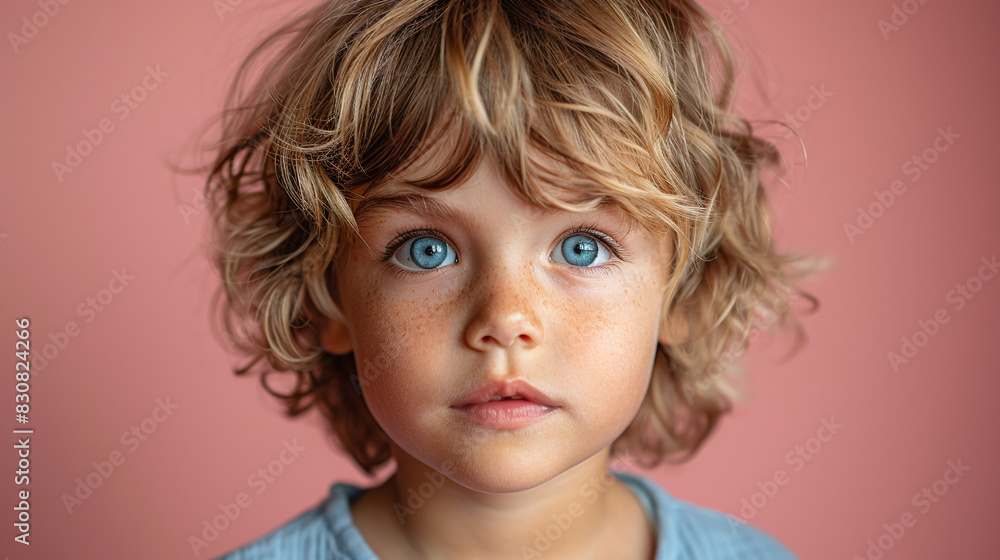 Professional studio photo portrait of a cute little boy, lovely kid with naive face, a pretty child with a emotional expression, widescreen 16:9 Professional studio photo portrait of a cute little boy, lovely kid with naive face, a pretty child with a emotional expression, widescreen 16:9