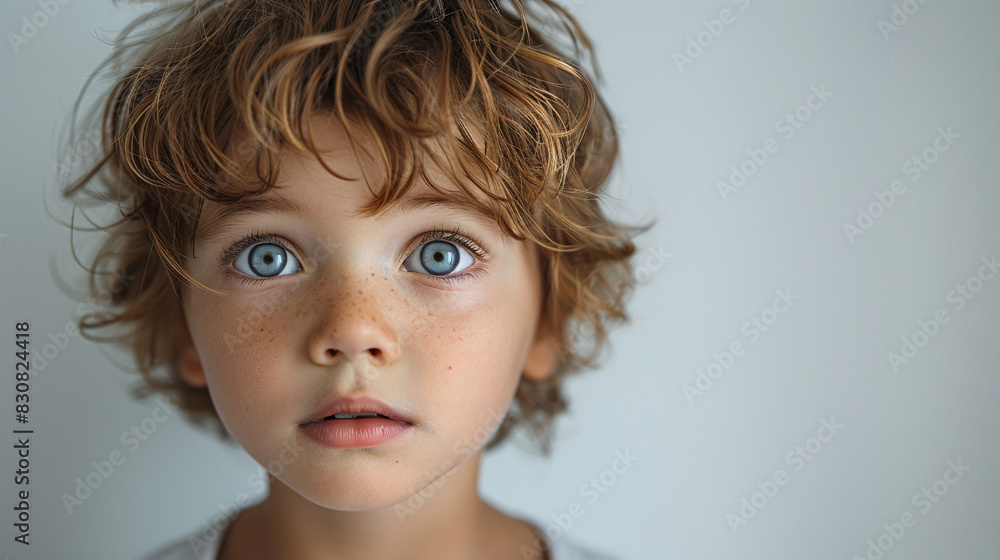 Professional studio photo portrait of a cute little boy, lovely kid with naive face, a pretty child with a emotional expression, widescreen 16:9 Professional studio photo portrait of a cute little boy, lovely kid with naive face, a pretty child with a emotional expression, widescreen 16:9