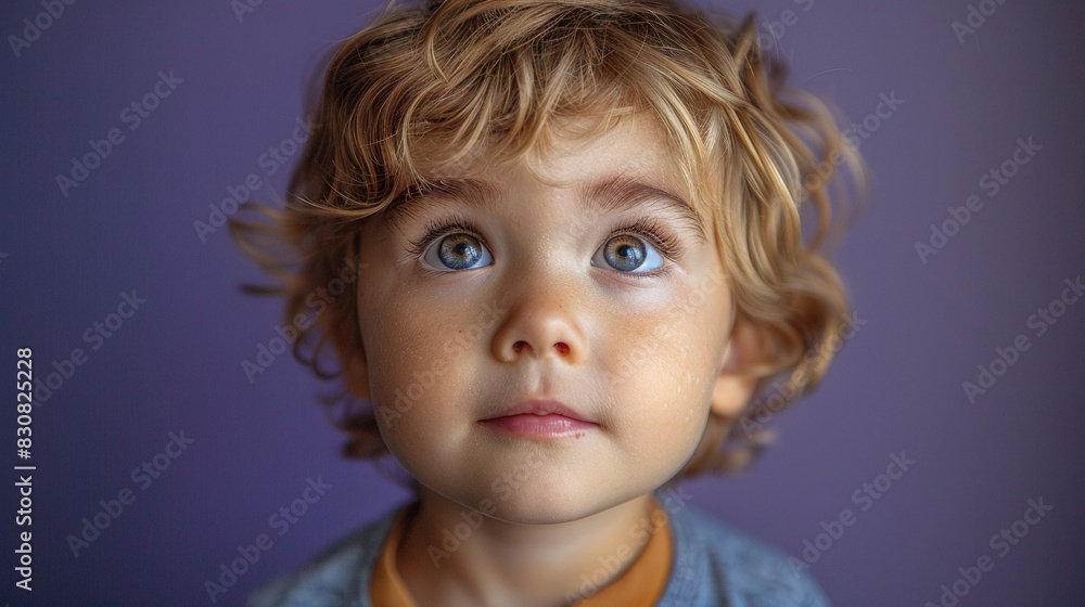Professional studio photo portrait of a cute little boy, lovely kid with naive face, a child with a emotional expression, widescreen 16:9 Professional studio photo portrait of a cute little boy, lovely kid with naive face, a child with a emotional expression, widescreen 16:9