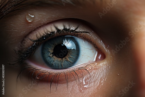 Close-up image of a woman's eye. Macro shot.