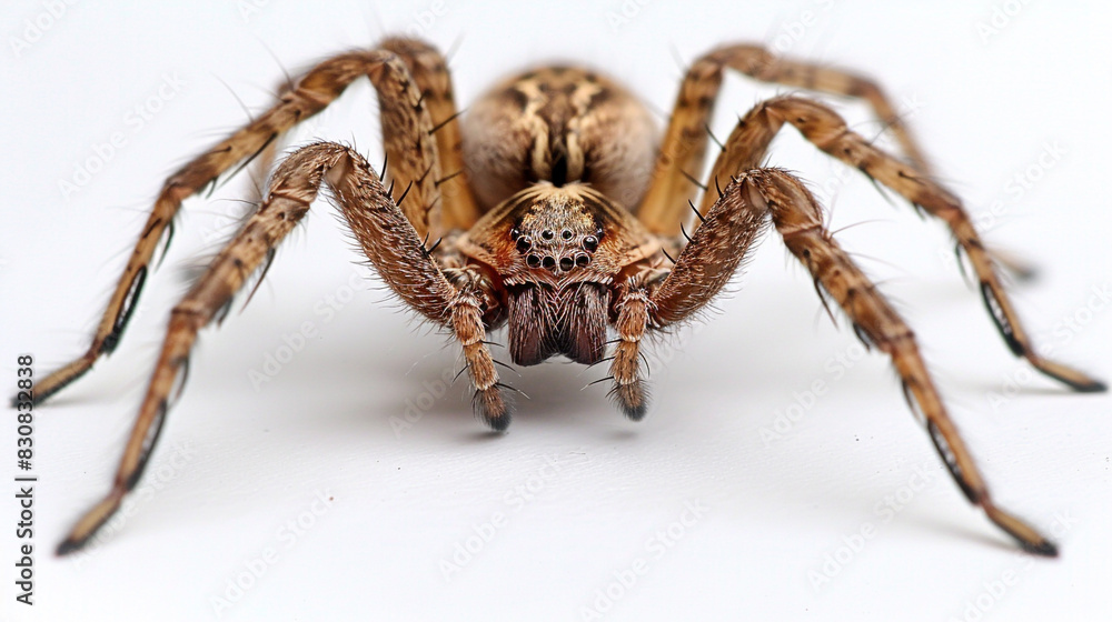 Close Up of Spider on White Background Close Up of Spider on White Background