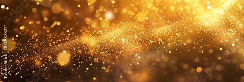 Golden glitter background with hexagonal sparkles in various shades of gold, creating a festive and luxurious atmosphere, ideal for holiday decorations, invitations, and celebratory designs

Golden gl photo