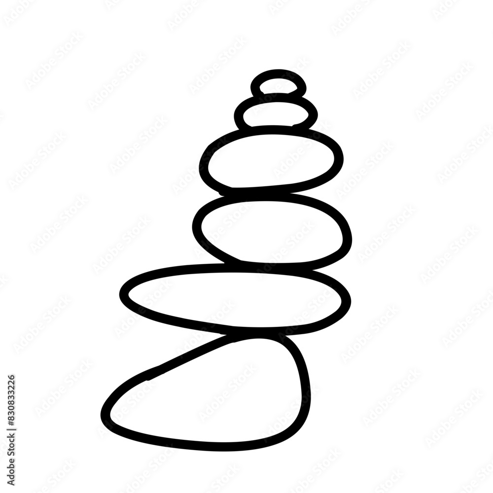 Zen stone line elements Zen stone line elements