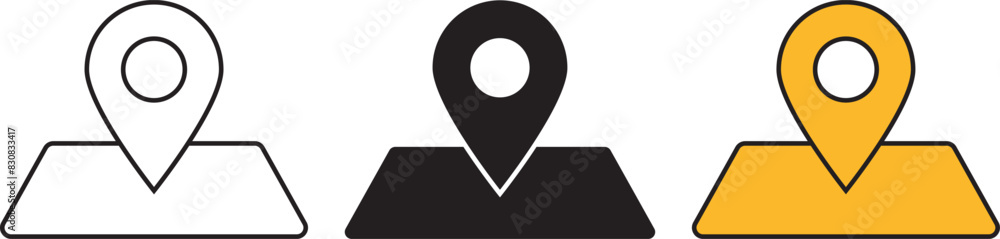 Location Pin, Gps icon. Vector Illustration Location Pin, Gps icon. Vector Illustration
