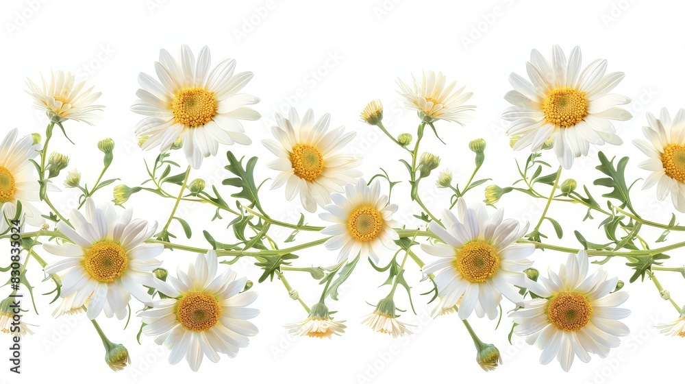 Delicate daisy garland with whimsical design, perfect for adding a touch of charm to wedding decor. Delicate daisy garland with whimsical design, perfect for adding a touch of charm to wedding decor.