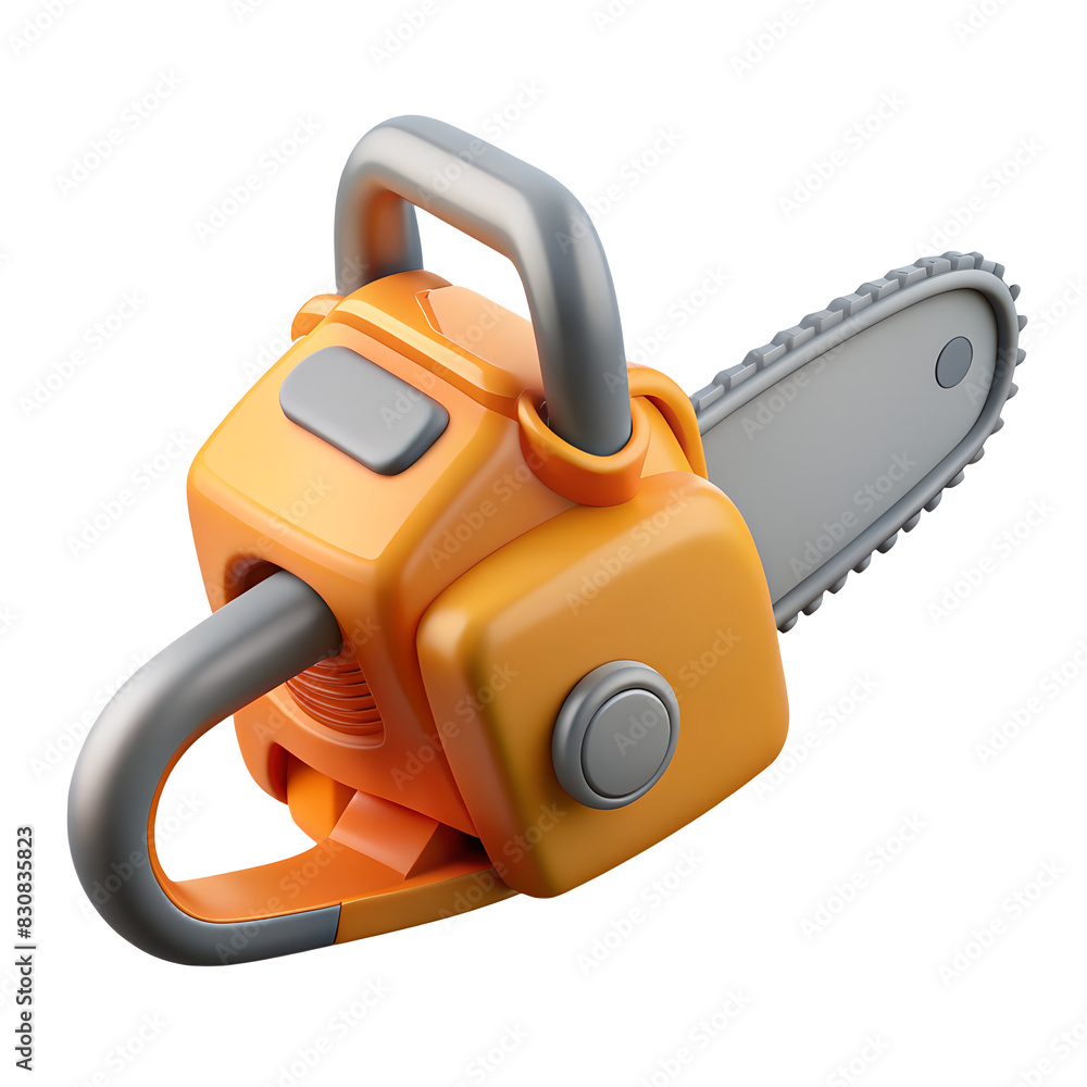 Naklejka premium chainsaw isolated on white background
