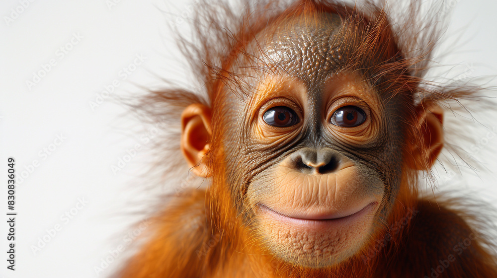 Fototapeta premium Close Up of Monkey With Long Hair