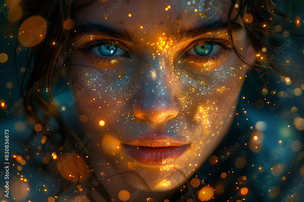A striking image of a girl magician or witch conjuring beautiful radiance and illuminations, with the manifestation of magic creating an enchanting and mystical atmosphere A striking image of a girl magician or witch conjuring beautiful radiance and illuminations, with the manifestation of magic creating an enchanting and mystical atmosphere