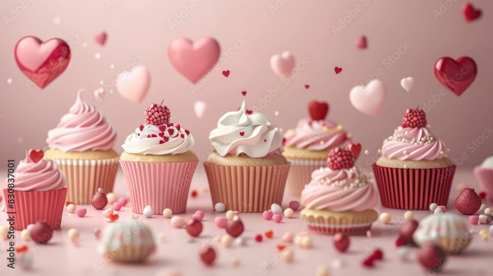 Beautifully Crafted Homemade Cupcakes and Cakes Adorned with Hearts Sprinkles and Other Decorative Elements Capturing the Spirit of Mother s Day and Love Beautifully Crafted Homemade Cupcakes and Cakes Adorned with Hearts Sprinkles and Other Decorative Elements Capturing the Spirit of Mother s Day and Love