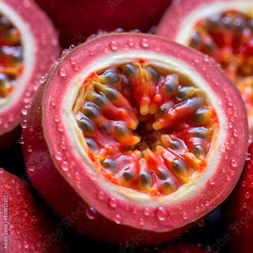 Passion fruit closeup