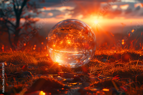  A captivating image of a magic magical shard sphere emitting a radiant glow  surrounded by mystical light and sparkling particles  evoking a sense of enchantment and wonder