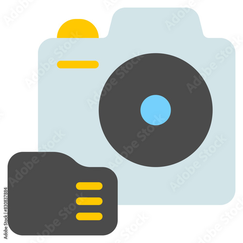 Camera icon with flat style. Suitable for website design, logo, app and UI. Based on the size of the icon in general, so it can be reduced.