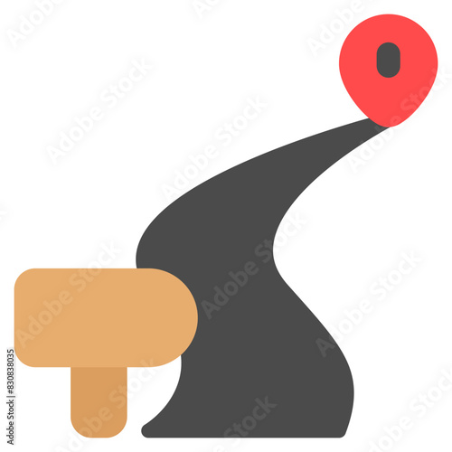 Road trip icon with flat style. Suitable for website design, logo, app and UI. Based on the size of the icon in general, so it can be reduced.