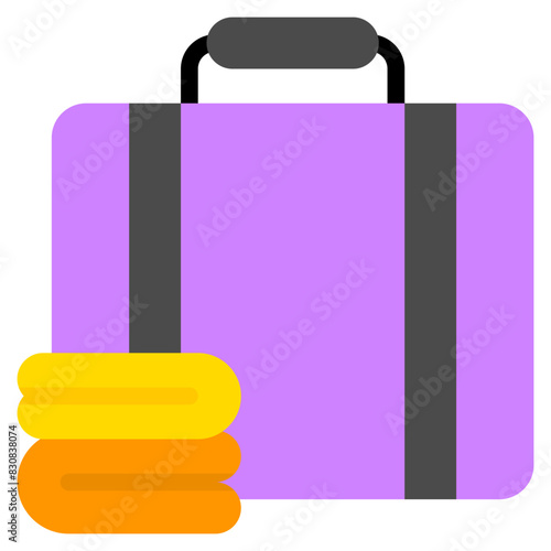 Suitcase icon with flat style. Suitable for website design, logo, app and UI. Based on the size of the icon in general, so it can be reduced.