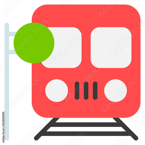 Train icon with flat style. Suitable for website design, logo, app and UI. Based on the size of the icon in general, so it can be reduced.