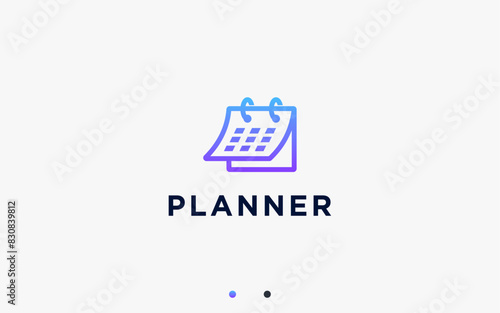 calendar logo design vector silhouette illustration